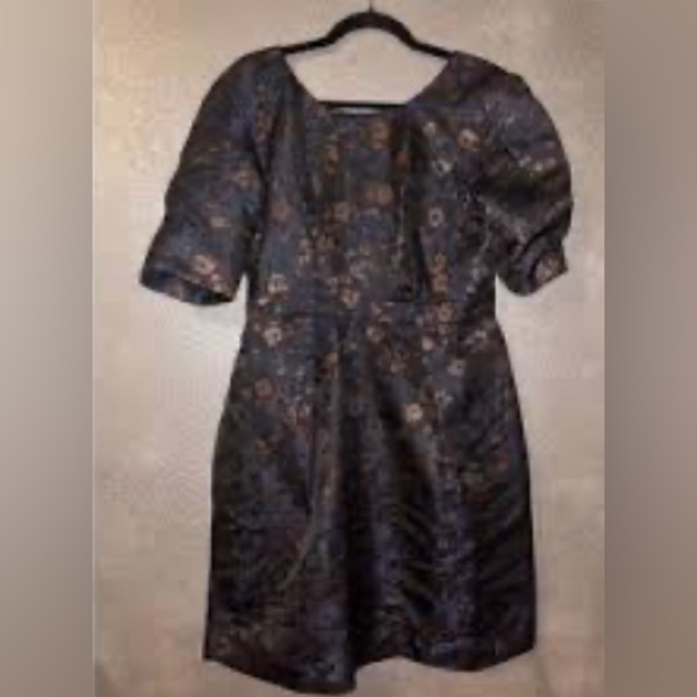 Navy emily and Fin Midi Dress